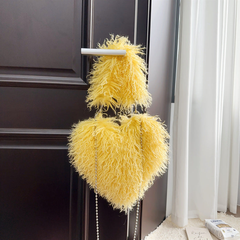 Sac Cœur Peluche Tendre Luxe