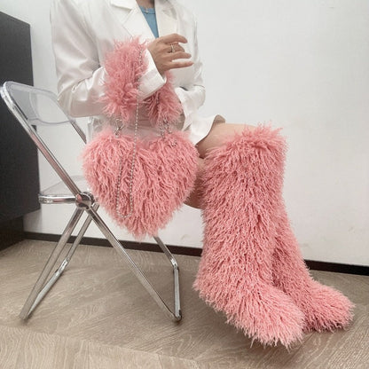 Sac Cœur Peluche Tendre Luxe