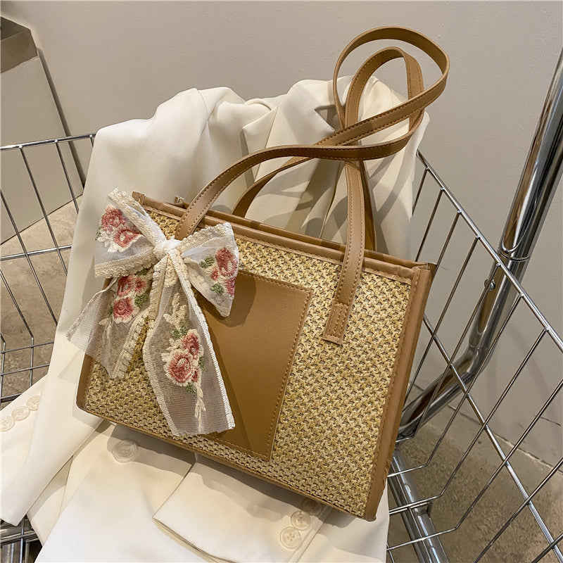 Sac Shopper Tissé Texture Raffinée