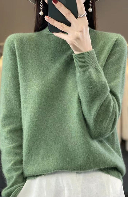 Pull en laine col montant chic et confortable