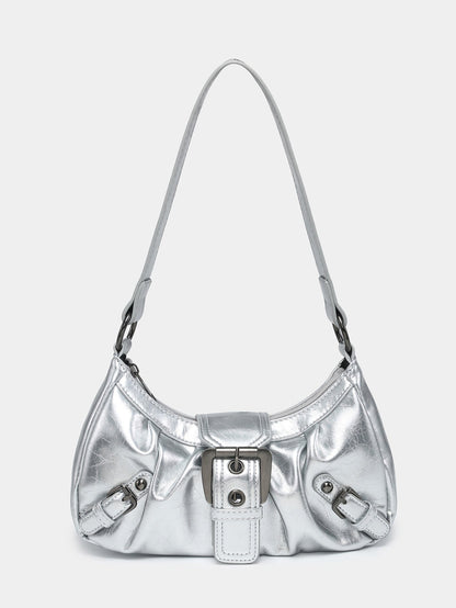 Sac baguette rétro – Boucle statement et allure vintage