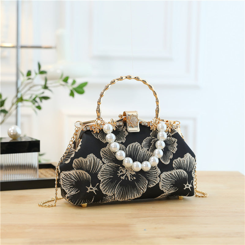 Sac Perle Souple Poignées Courtes