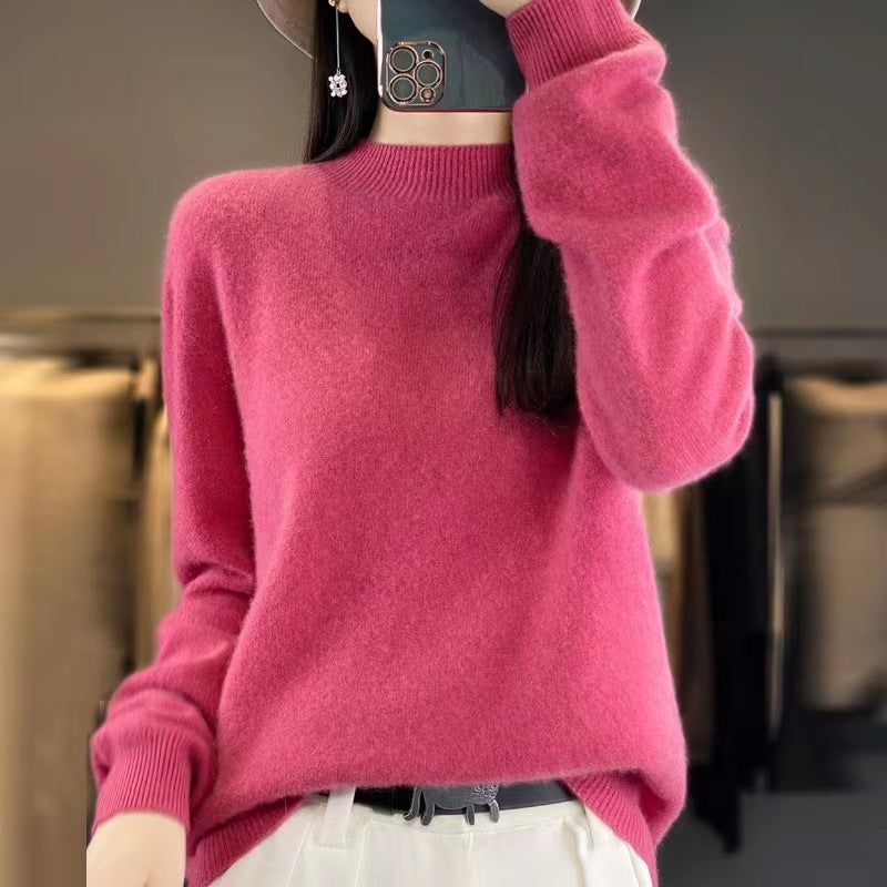 Pull en laine col montant chic et confortable