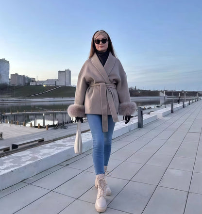 Veste glamour fourrure