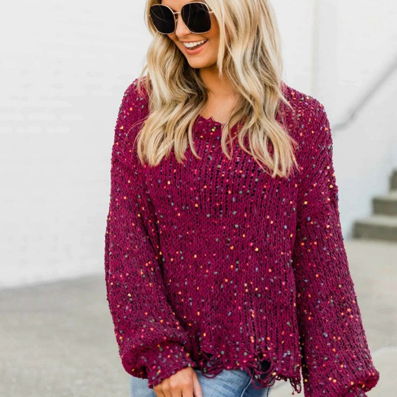 Sweater Boatneck Lantern Sleeves