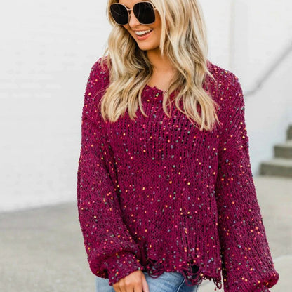 Sweater Boatneck Lantern Sleeves