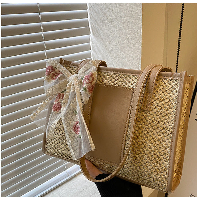 Sac Shopper Tissé Texture Raffinée
