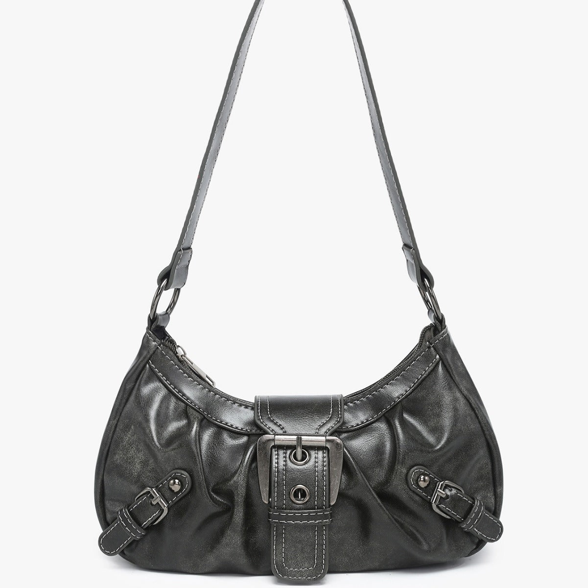 Sac baguette rétro – Boucle statement et allure vintage