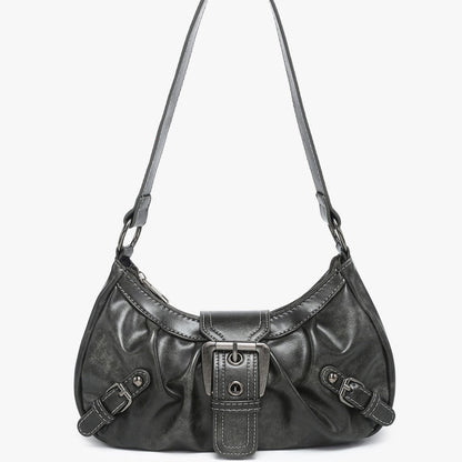 Sac baguette rétro – Boucle statement et allure vintage