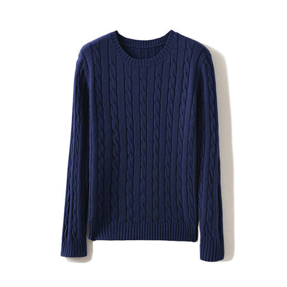 Pull torsadé à manches longues pour femme