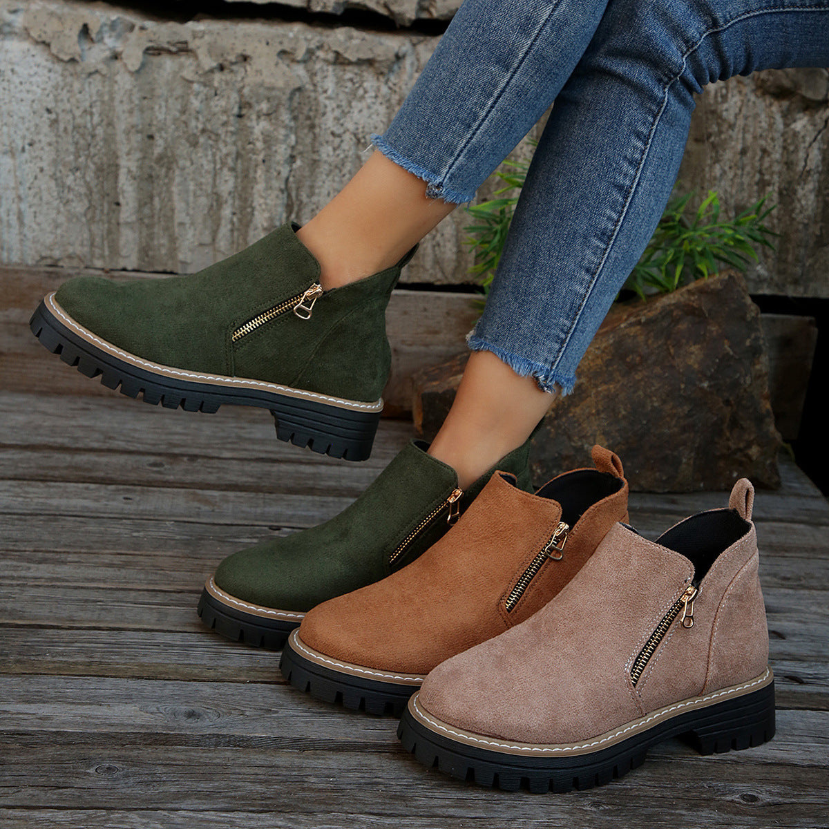 Bottines Urbaines Zippées