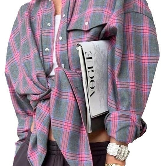 Chemise à carreaux oversize – Style casual et tendance