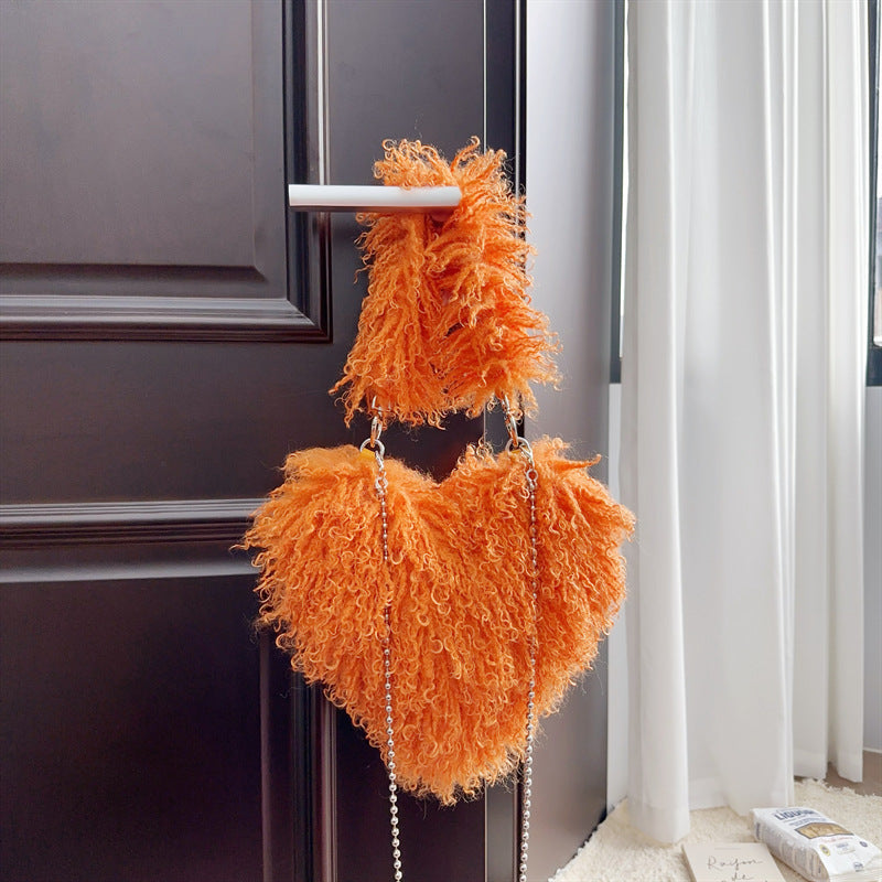 Sac Cœur Peluche Tendre Luxe