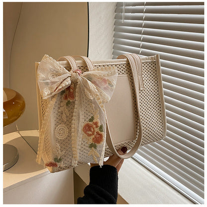 Sac Shopper Tissé Texture Raffinée