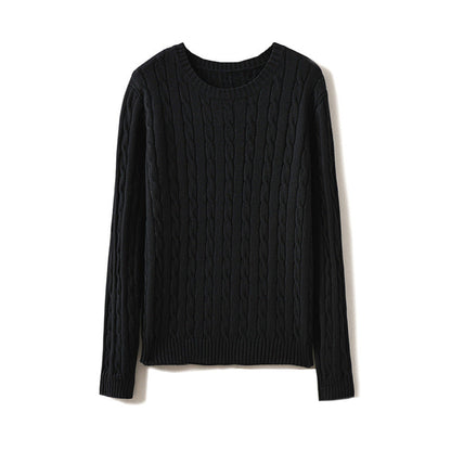 Pull torsadé à manches longues pour femme
