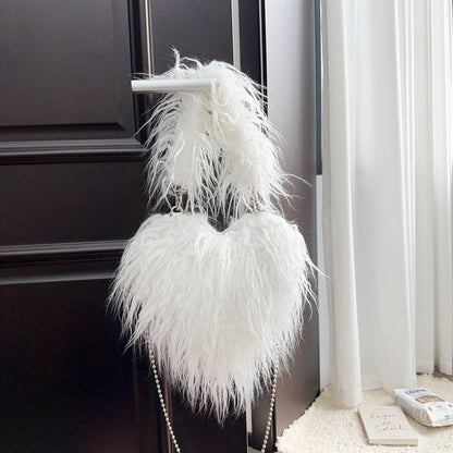 Sac Cœur Peluche Tendre Luxe