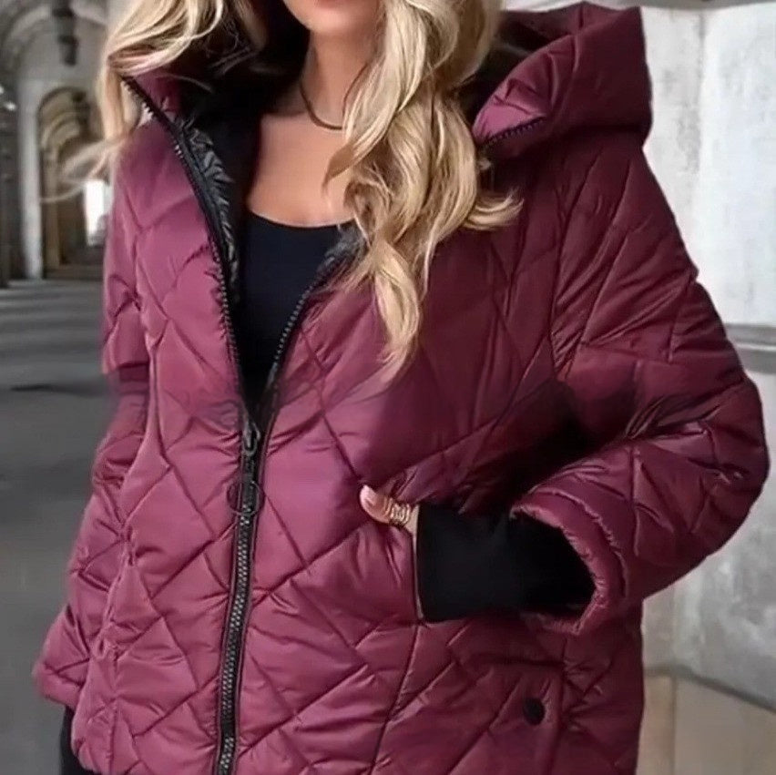 Veste matelassée à capuche zippée