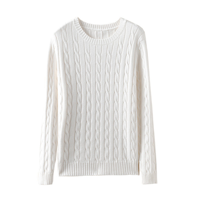 Pull torsadé à manches longues pour femme