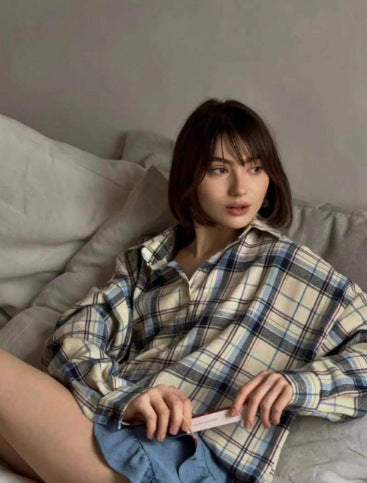 Chemise à carreaux oversize – Style casual et tendance