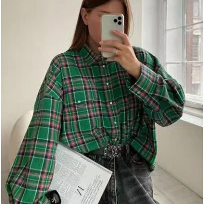 Chemise à carreaux oversize – Style casual et tendance
