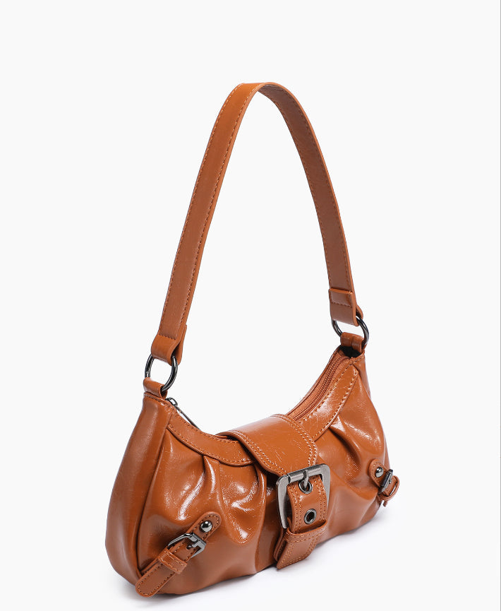 Sac baguette rétro – Boucle statement et allure vintage
