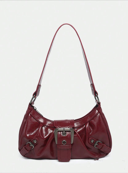 Sac baguette rétro – Boucle statement et allure vintage