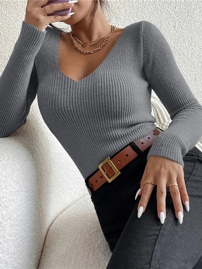 Top côtelé à boutons – Col rond et allure féminine