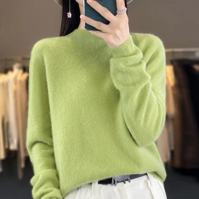 Pull en laine col montant chic et confortable