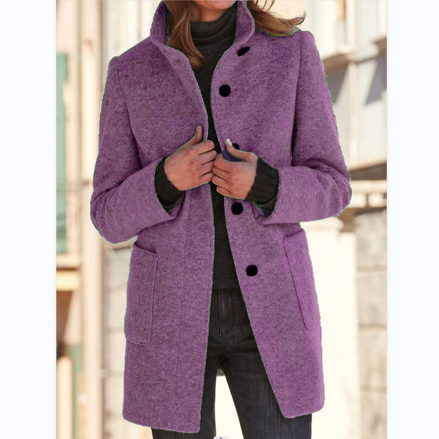 Manteau col cheminée chic et chaud