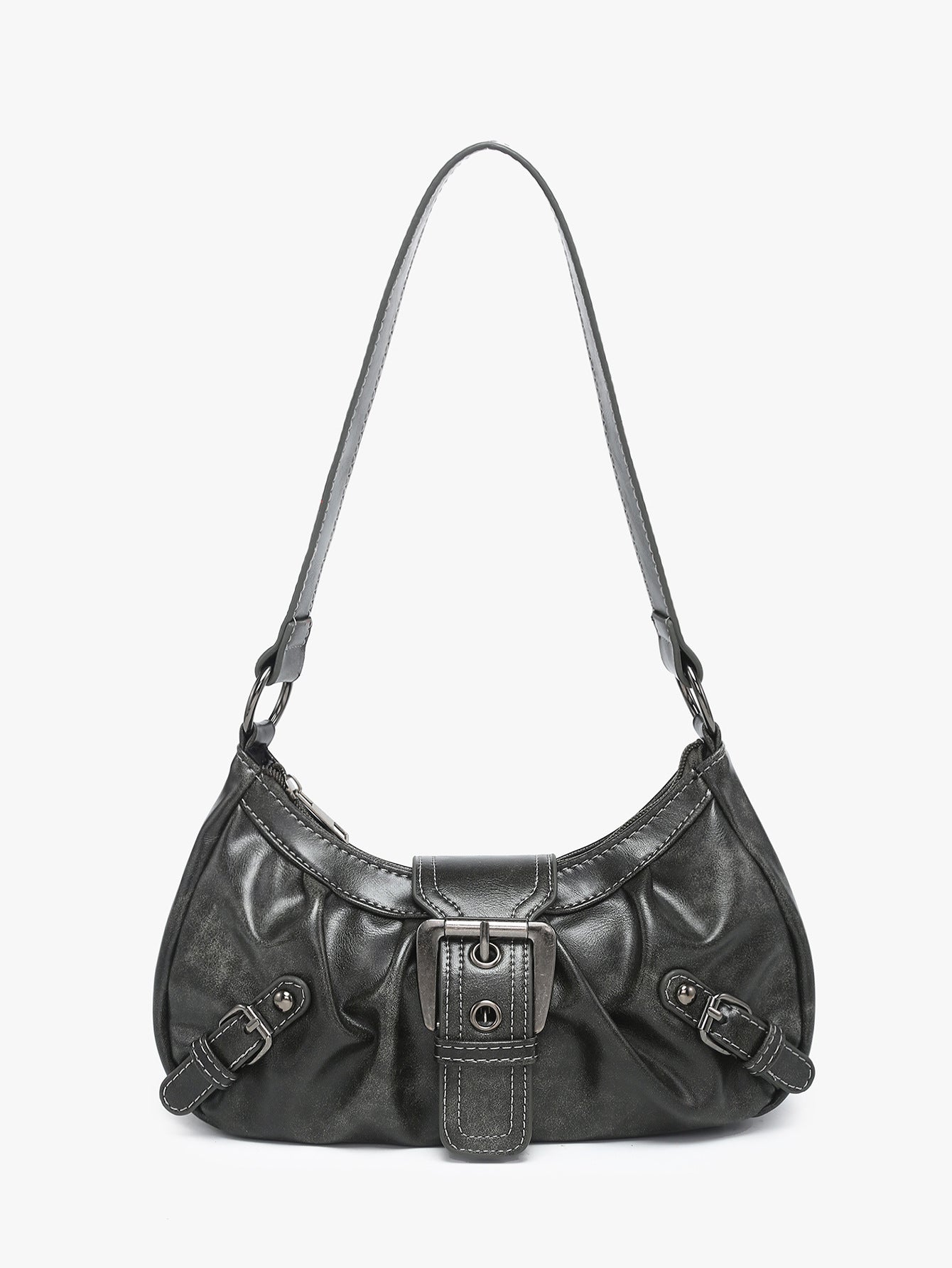 Sac baguette rétro – Boucle statement et allure vintage