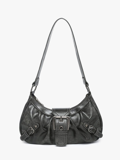 Sac baguette rétro – Boucle statement et allure vintage