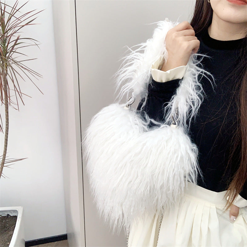 Sac Cœur Peluche Tendre Luxe