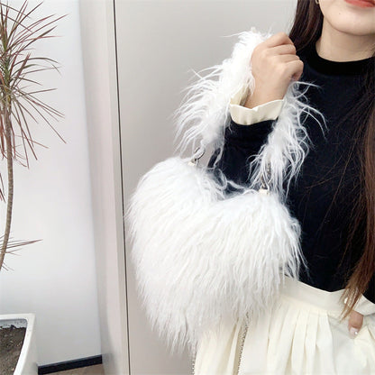 Sac Cœur Peluche Tendre Luxe