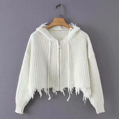 Pull Oversize Épaules Dénudées Maille Fluffy