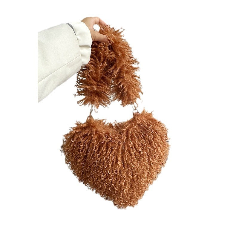 Sac Cœur Peluche Tendre Luxe