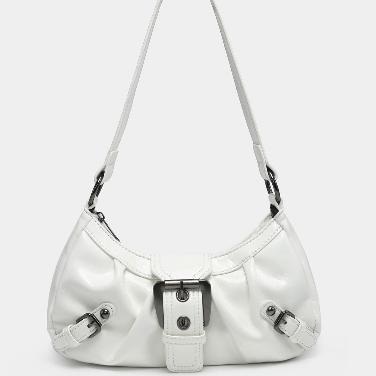 Sac baguette rétro – Boucle statement et allure vintage