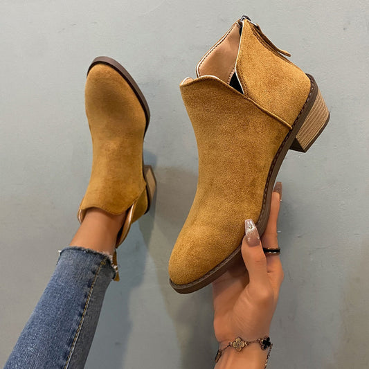 Boots Cheville Suède Stable Confort Moderne