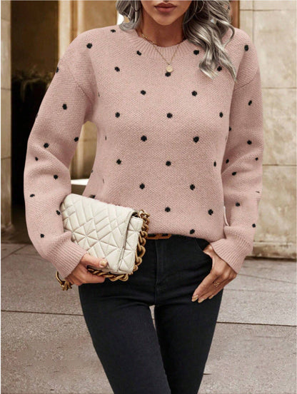 Pull en maille à pois – Touche féminine
