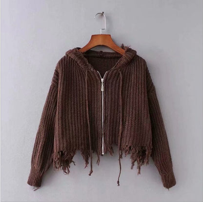 Pull Oversize Épaules Dénudées Maille Fluffy