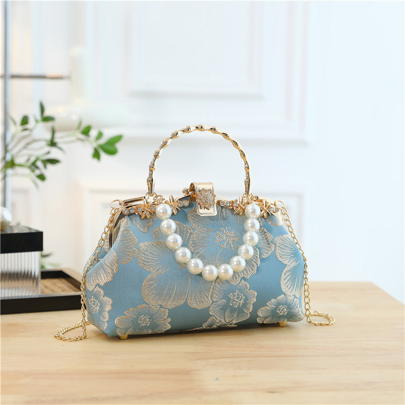Sac Perle Souple Poignées Courtes