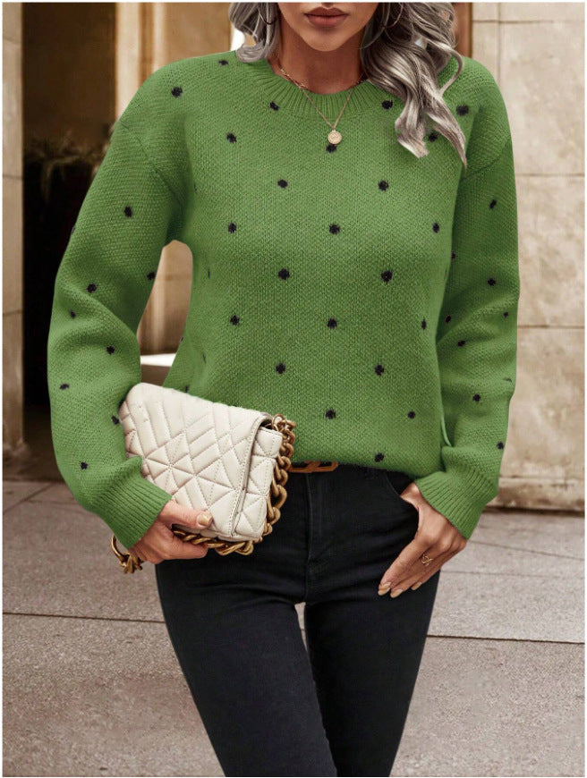 Pull en maille à pois – Touche féminine