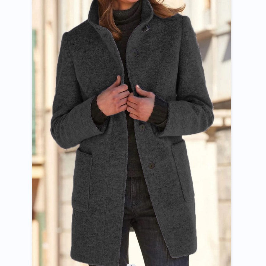 Manteau col cheminée chic et chaud