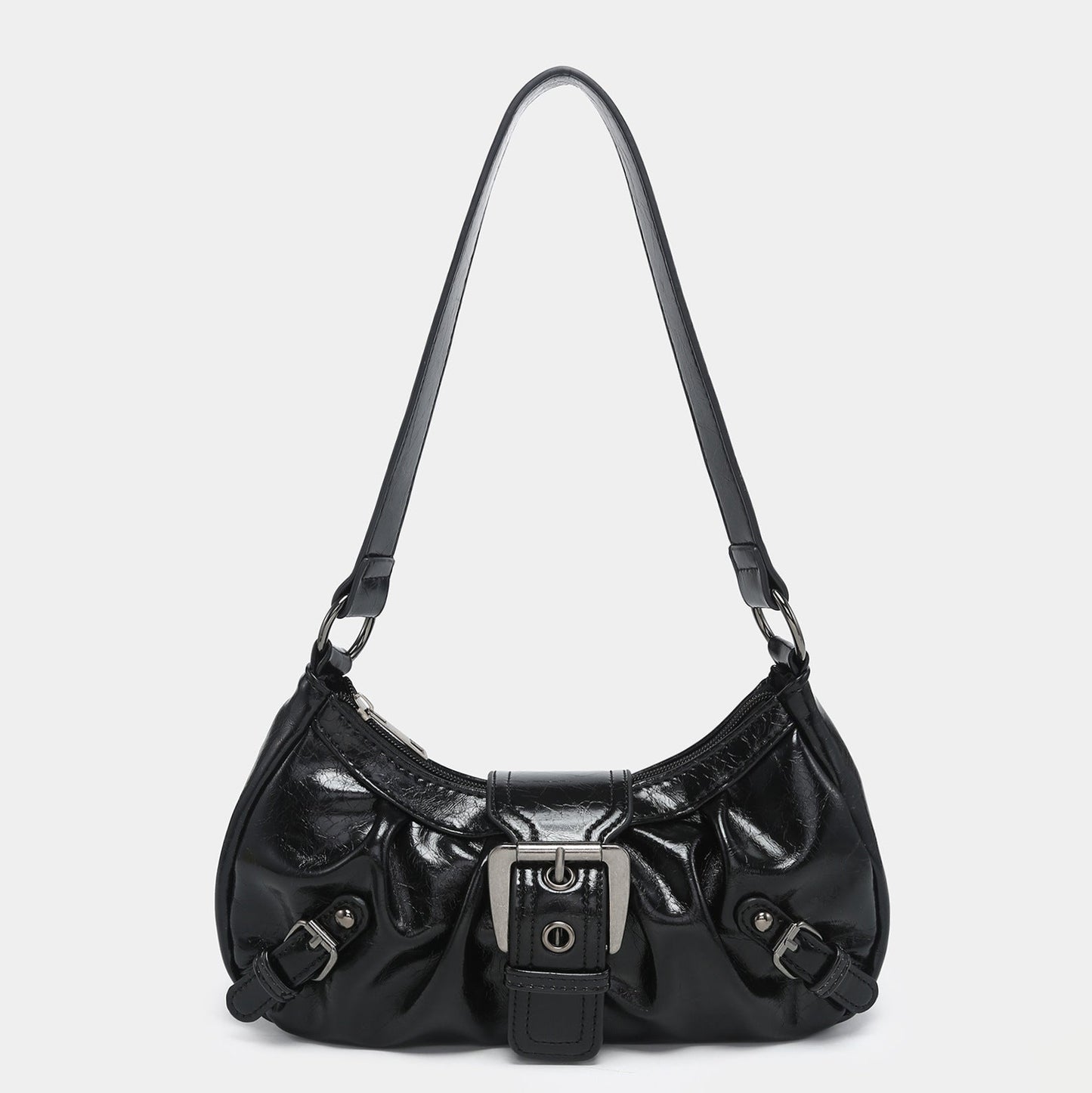 Sac baguette rétro – Boucle statement et allure vintage