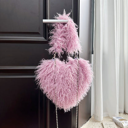 Sac Cœur Peluche Tendre Luxe