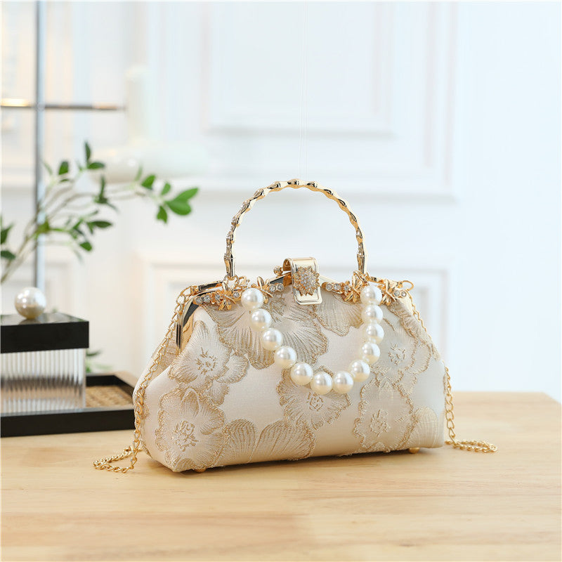 Sac Perle Souple Poignées Courtes