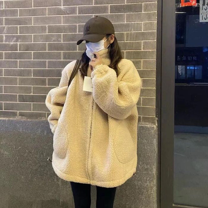 Veste teddy oversize – Douceur cocoon pour l’hiver