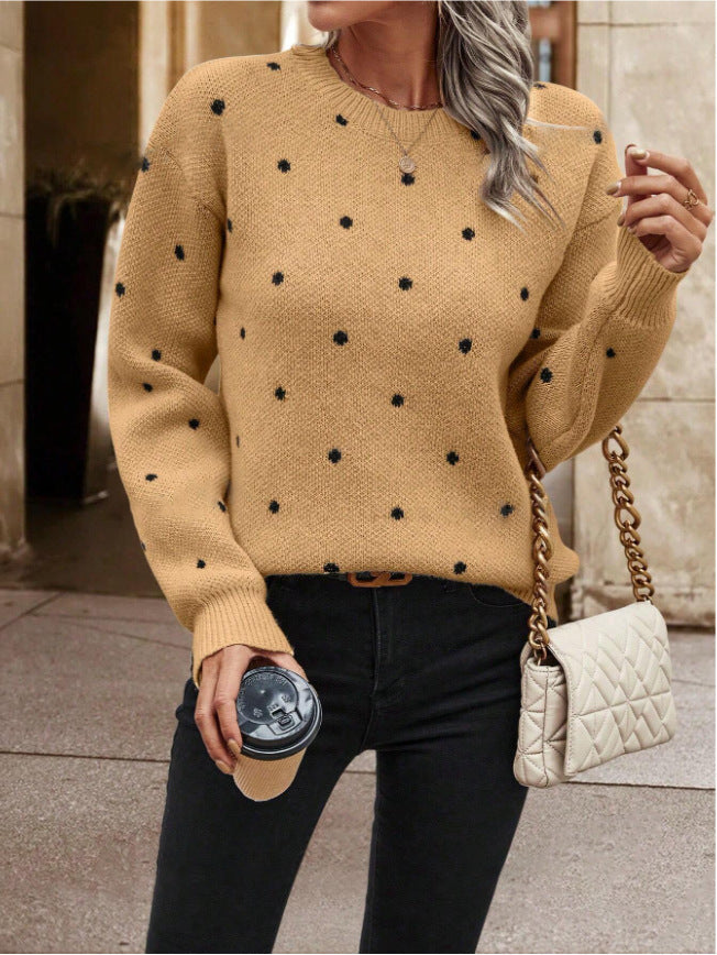 Pull en maille à pois – Touche féminine
