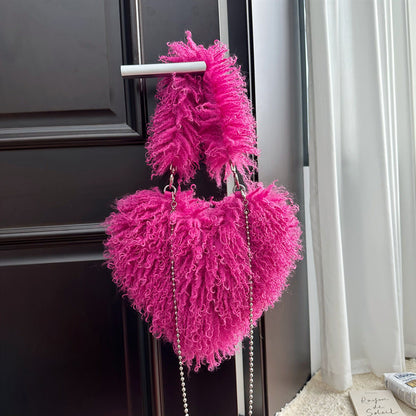 Sac Cœur Peluche Tendre Luxe