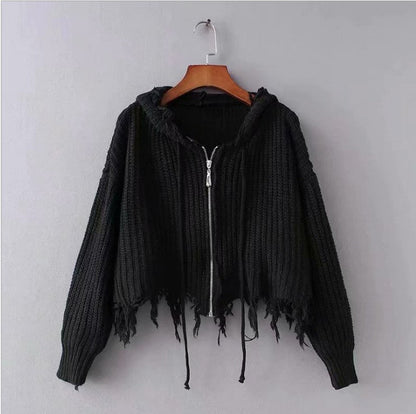 Pull Oversize Épaules Dénudées Maille Fluffy
