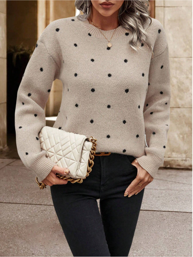 Pull en maille à pois – Touche féminine